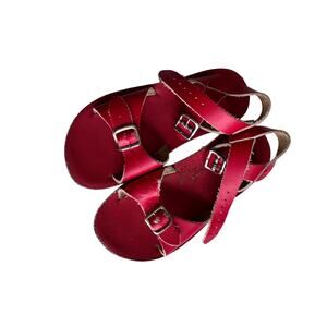 Red Leather Salt Water Surfer Sandals - Size 11